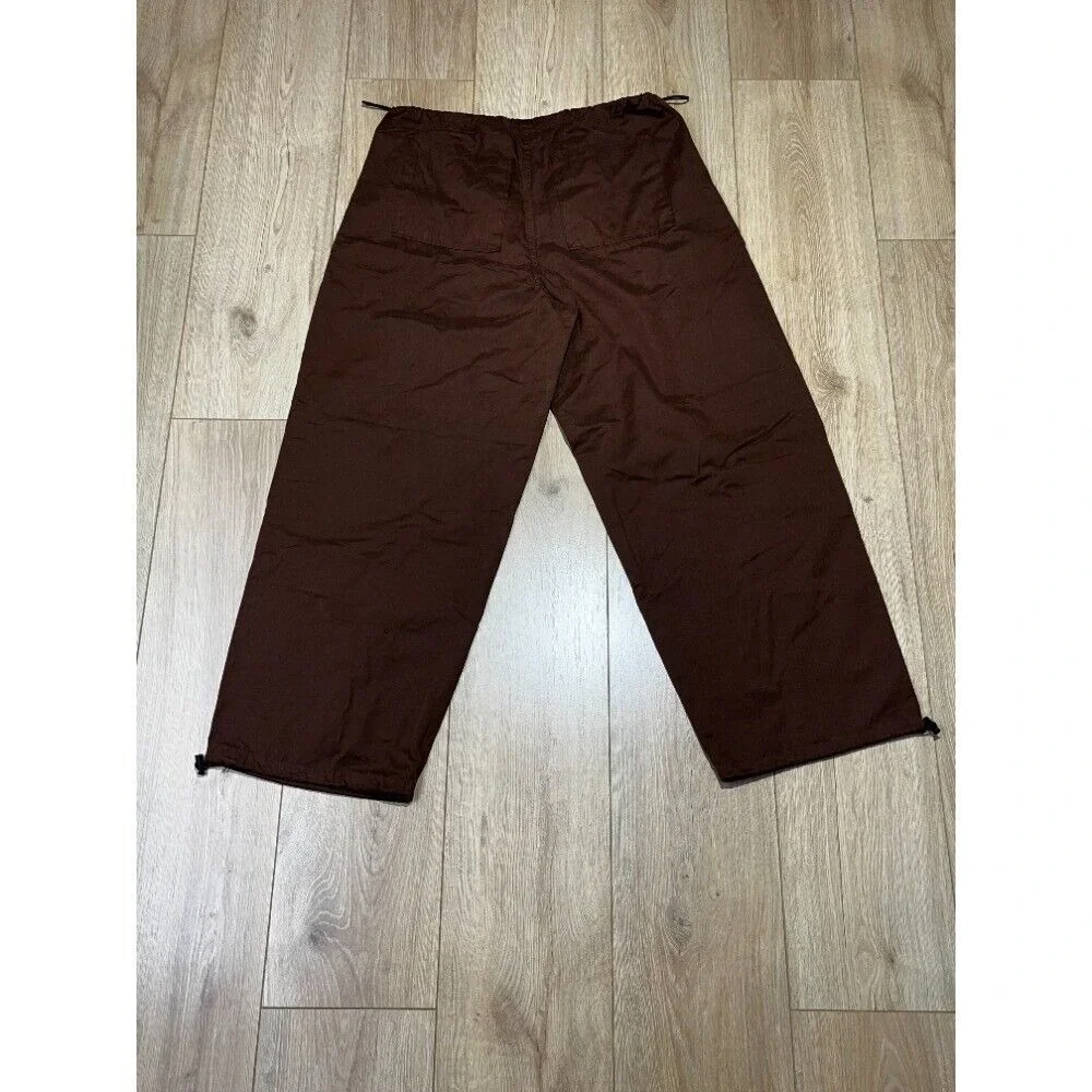 Forever 21 Wide Leg Lounge Pants Womens‎ Size M Drawstring Waist Brown Casual - Picture 2 of 11